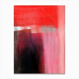 LOVER,  red, black, blue, pink, Rothko Inspired,  Colour Blocked Modern Contemporary Canvas Print