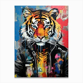 Punk tiger Canvas Print