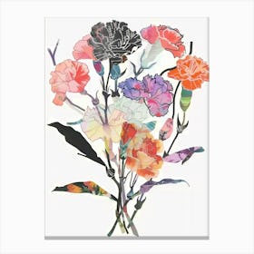 Carnation 5 Collage Flower Bouquet Canvas Print