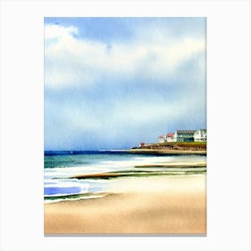 Ocean Grove Beach 2, New Jersey Watercolour Canvas Print