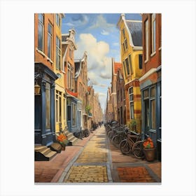 12.Streets of Amsterdam, Van Gogh, frescoes. Canvas Print