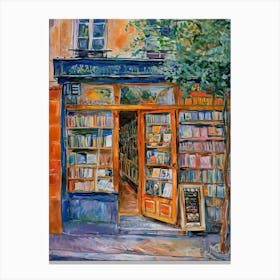 Paris Book Nook Bookshop 1 Canvas Print