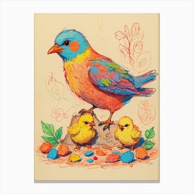 Bird Family 1 Canvas Print