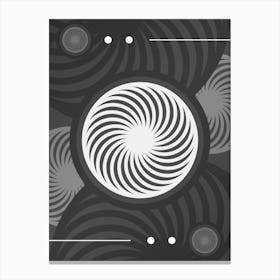 Abstract Geometric Glyph Array in White and Gray n.0010 Canvas Print