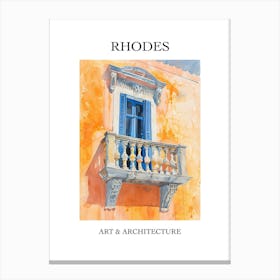 Rhodes Travel And Architecture Poster 4 Canvas Print