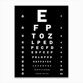 Eye Doctor Black Canvas Print