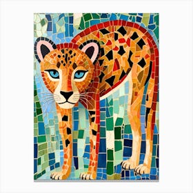 Mosaic Cheetah Canvas Print