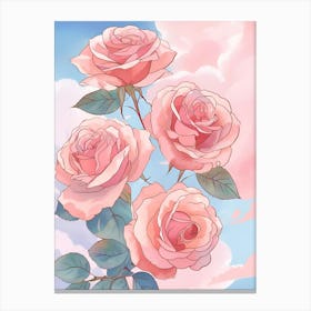 Pink Roses 25 Canvas Print