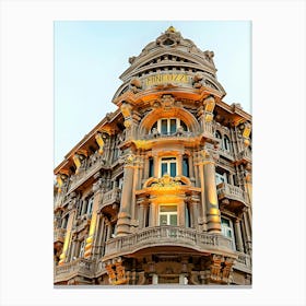 Palazzo Mincuzzi On Via Sparano In Bari Canvas Print