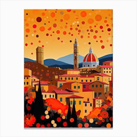 Florence, Illustration In The Style Of Pop Art 1 Canvas Print