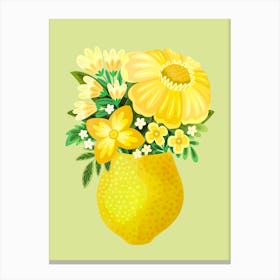Lemon Vase Canvas Print