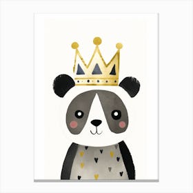 Little Panda 3 Wearing A Crown Canvas Print