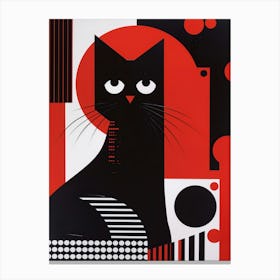 The Abstract Cat Canvas Print