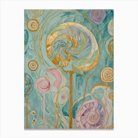 Pastel Melting Lollipops Canvas Print