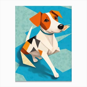 Origami Dog Canvas Print