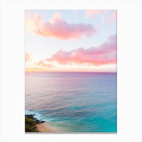Hanauma Bay, Honolulu, Hawaii Pink Photography 1 Canvas Print
