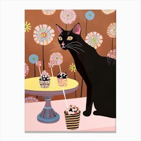 Cat And Candy 1 Canvas Print