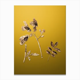Gold Botanical Pistachio on Mango Yellow n.1097 Canvas Print
