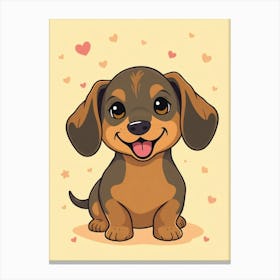 Japanese Dachshund Leinwandbild