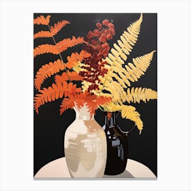 Bouquet Of Autumn Fern Flowers, Autumn Florals Painting 2 Canvas Print