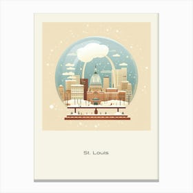 St Louis Missouri Usa Snowglobe Poster Canvas Print