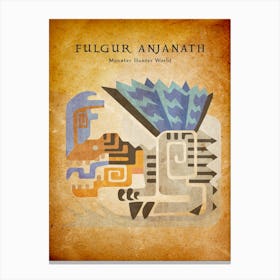 Fulgur Anjanath Vintage Canvas Print