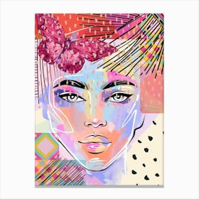 Woman With A Butterfly Canvas Print