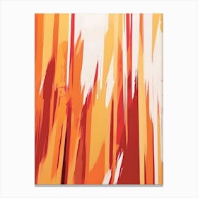 Orange And White Abstract Painting Canvas Print