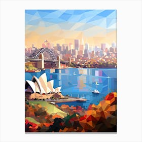 Sydney, Australia, Geometric Illustration 4 Canvas Print