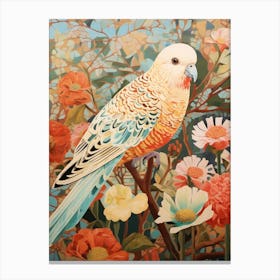 Budgerigar 3 Detailed Bird Painting Canvas Print