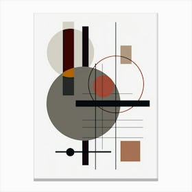 Naples Grids Minimalist Bauhaus Canvas Print