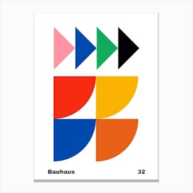 Geometric Bauhaus Poster 32 Canvas Print