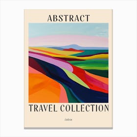 Abstract Travel Collection Poster Latvia 1 Canvas Print