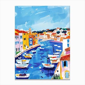 Travel Poster Happy Places Marseille 4 Canvas Print