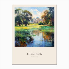 Royal Park Melbourne Australia 3 Vintage Cezanne Inspired Poster Canvas Print