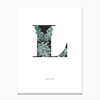 Flower Alphabet L Canvas Print