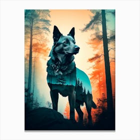 wolf in the forest 1 Canvas Print