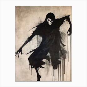 Dance With Death Skeleton Painting (47) Canvas Print