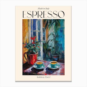Parma Espresso Made In Italy 4 Poster Canvas Print