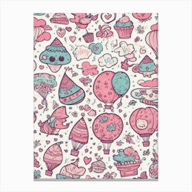 Doodle Wallpaper Canvas Print