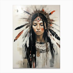 Spirit Of The Woodland, Boho Art Style Canvas Print