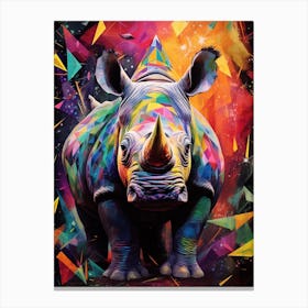 Rhino Geometric Collage 2 Canvas Print