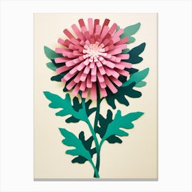 Cut Out Style Flower Art Chrysanthemum 2 Canvas Print