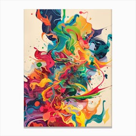 Colorful Splashes Canvas Print