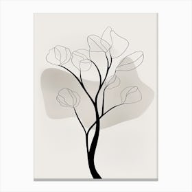 Tree Line Art Abstract 3 Canvas Print