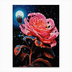 Surreal Florals Rose 4 Flower Painting Canvas Print