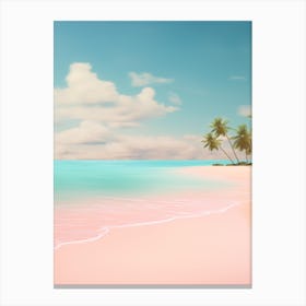 Icacos Beach Puerto Rico Turquoise And Pink Tones 1 Canvas Print
