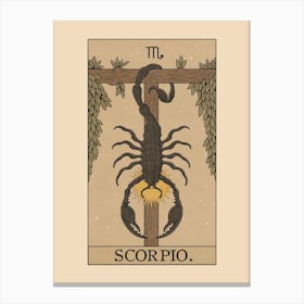 Scorpio X The Hanged Man Canvas Print