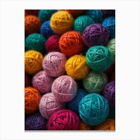 Colorful Yarn Balls 2 Canvas Print