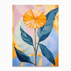Calendula 3 Hilma Af Klint Inspired Pastel Flower Painting Canvas Print